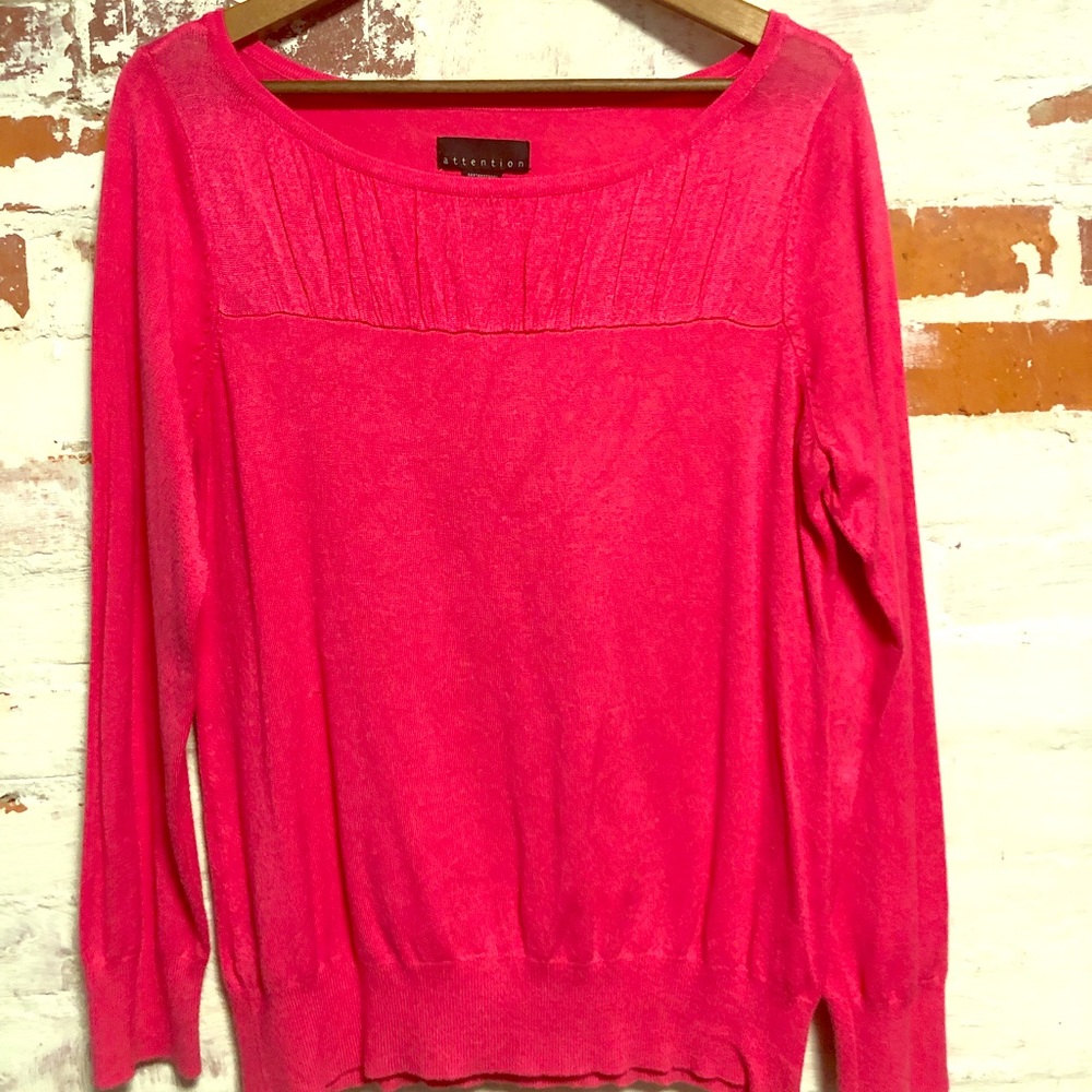 Sweater with ruching detail on chest